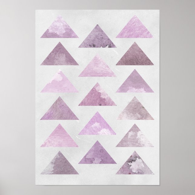 Poster Triangles roses (Devant)