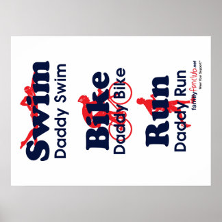 Poster Triathlon Daddy