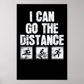Poster Triathlon Je Peux Aller À La Distance