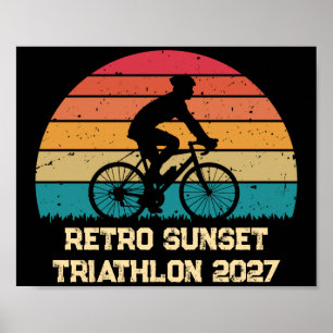 Poster Triathlon personnalisé sur le thème du cyclisme ré