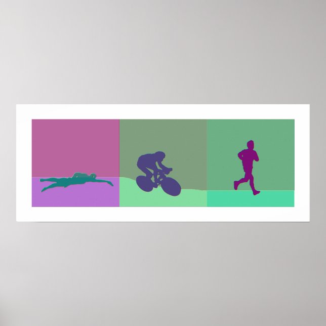 Poster Triathlon Triptyque (Devant)