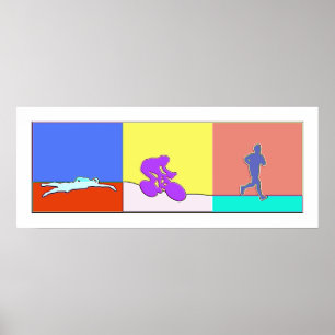 Poster Triathlon Triptyque
