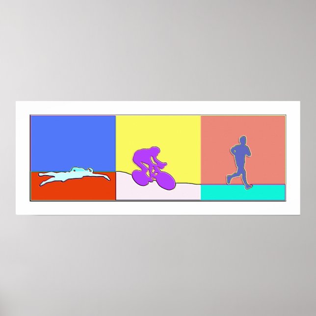Poster Triathlon Triptyque (Devant)