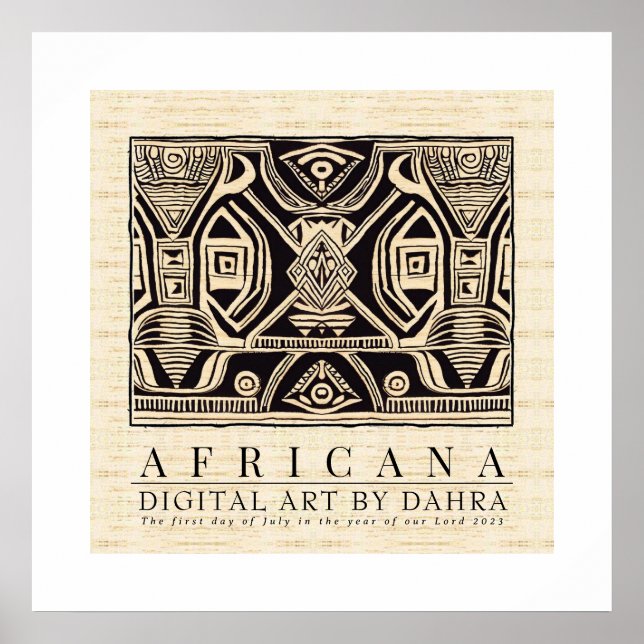 POSTER TRIBAL AFRICAIN (Devant)