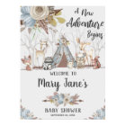 Tribal Woodland Animals Baby Boy Shoy Bienvenue