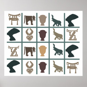 Poster tribale africaine authentique