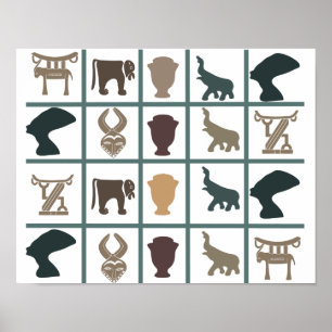 Poster tribale africaine authentique
