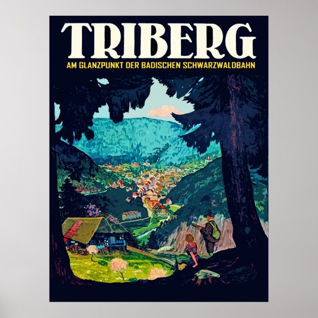 Poster Triberg im Schwarzwald, vue de la forêt noire (Devant)