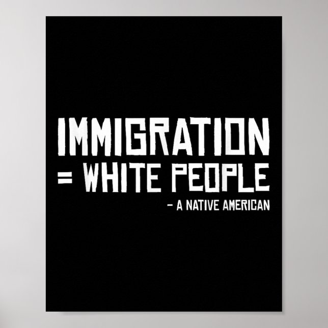 Poster Tribu indienne Immigrants Blancs Autochtones Améri (Devant)