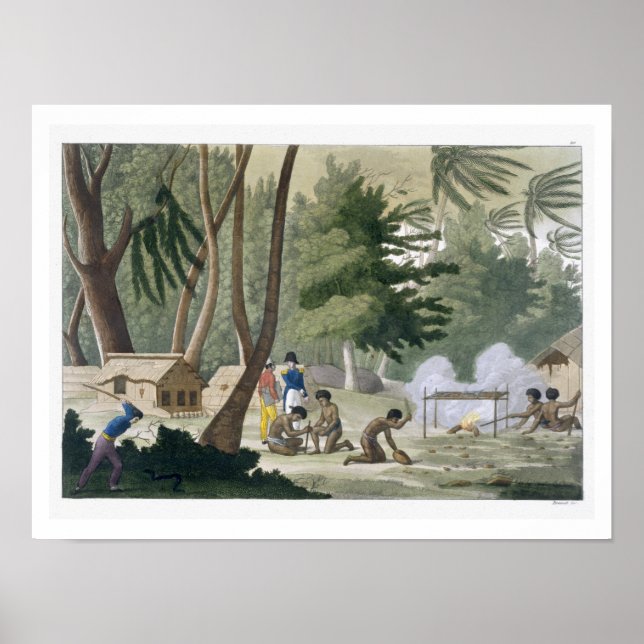 Poster tribu Papu sur l'île de Rawak, assiette 20 de 'Le (Devant)