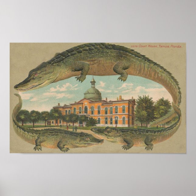 Poster Tribunal de Tampa, Floride 1912 (Devant)