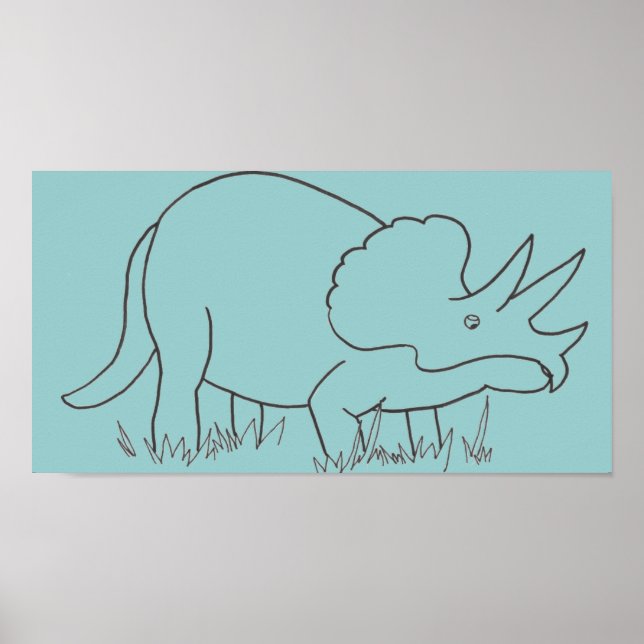 Poster Tricératops (Devant)