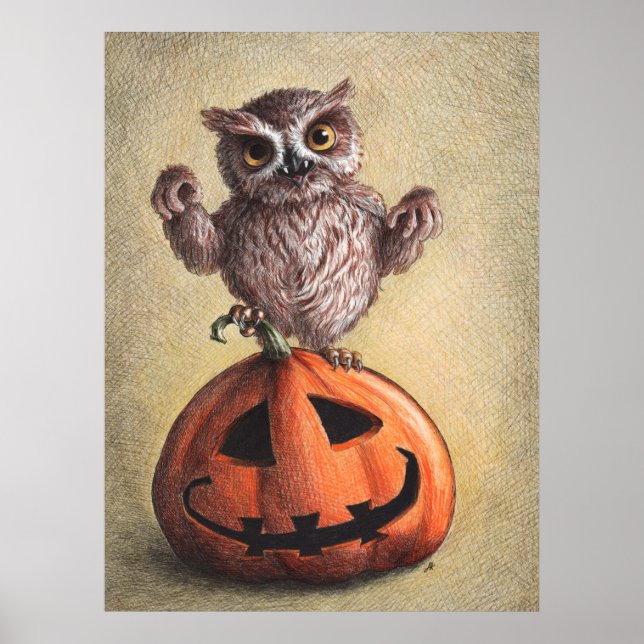 Poster "Trick or Treat" de Vampire Owl (Devant)