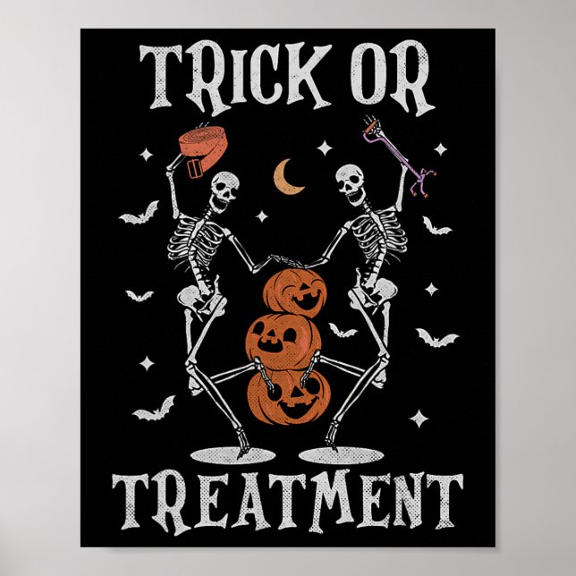Poster Trick Ou Traitement Pt Thérapeutique Physique Thér (Devant)