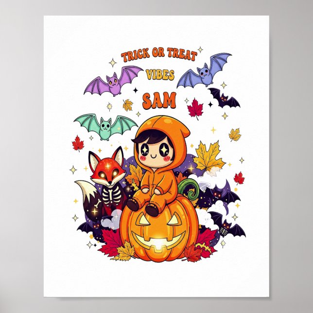 Poster Trick ou Treat Cute Halloween (Devant)