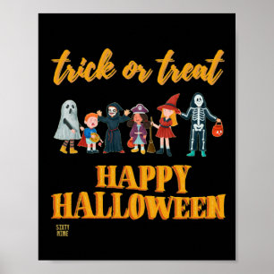Poster "TRICK OU TRER" drôle