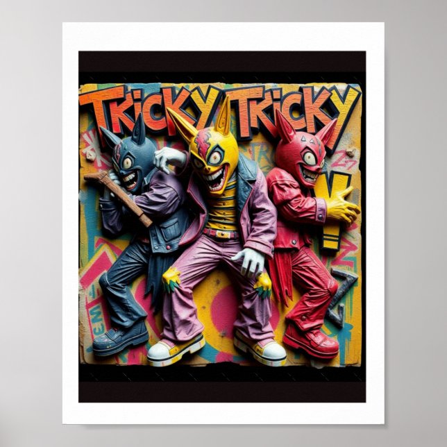 Poster Tricky Tricky Music Groove Party Vibes Sticker  (Devant)