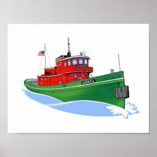 Poster Tricolore des Grands Lacs Amérique conversion au d