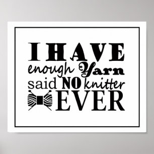 Poster Tricot ・ Pas Suffisamment D'Artisanat À Fils