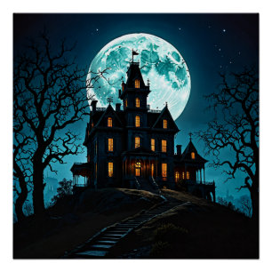 Poster Tricoter ou Traiter Street - Halloween Night Wall