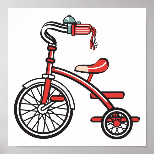 Poster tricycle rétro (Devant)