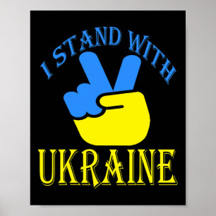 Poster Trident ukrainien Drapeau ukrainien Drapeau ukrain
