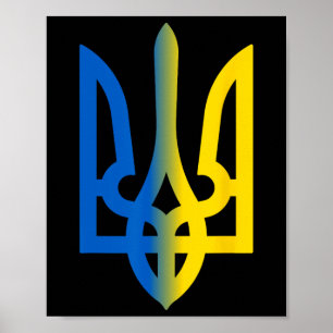 Poster Trident ukrainien Volodymyr Zelensky président de 