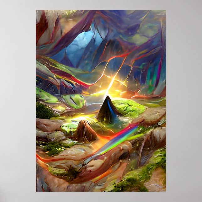 Poster Trier Balls Art - Psychedelic Mind Cave (Devant)