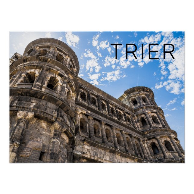 Poster Trier Porta Nigra Rhénanie Palatinat Allemagne (Devant)