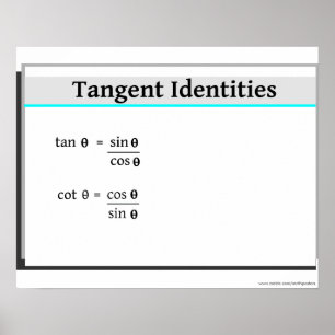 Poster Trigonométrie : Identités tangentes