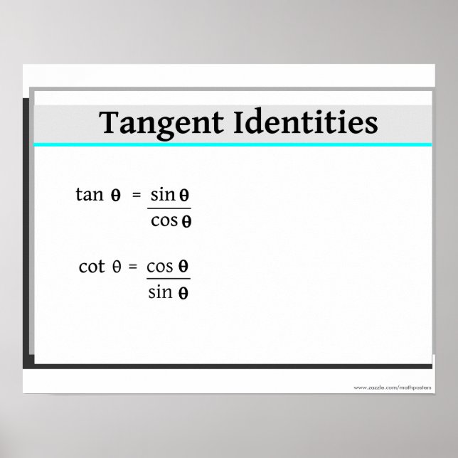 Poster Trigonométrie : Identités tangentes (Devant)