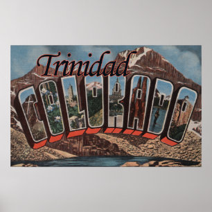 Poster Trinidad, Colorado - Scènes de grandes lettres