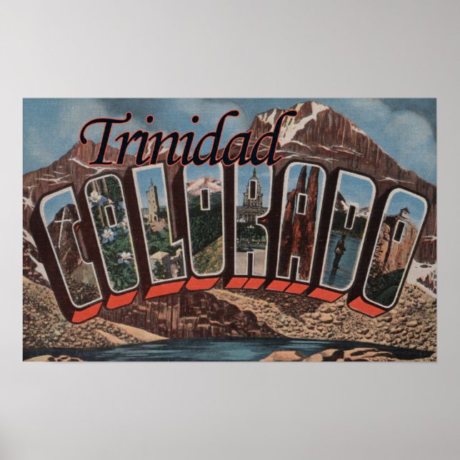 Poster Trinidad, Colorado - Scènes de grandes lettres (Devant)