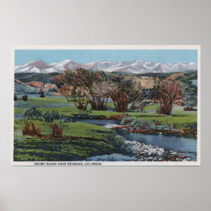 Poster Trinidad, Colorado - SnowRange & Valley View