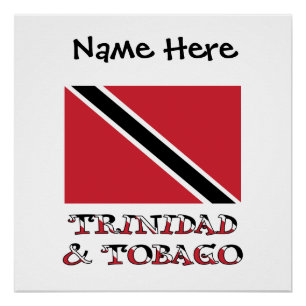Poster Trinidad Trinité-et-Tobago - Drapeau personnalisé