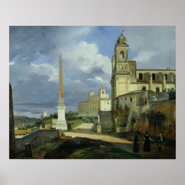 Poster Trinita dei Monti et la Villa Medici (Devant)