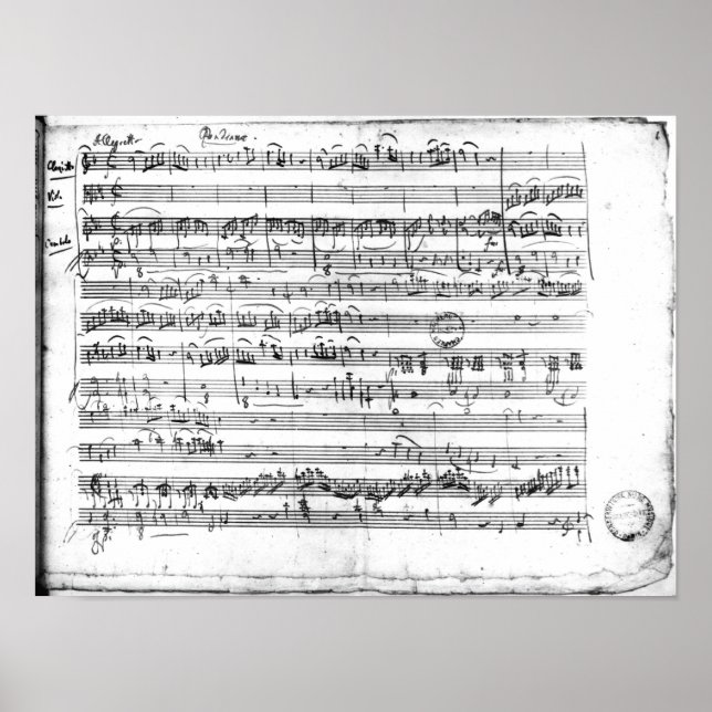 Poster Trio, dans la pièce E major 'Kegelstatt' (Devant)
