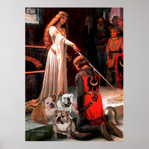 Poster Trio de Bouledogues Anglais - L'Accolade