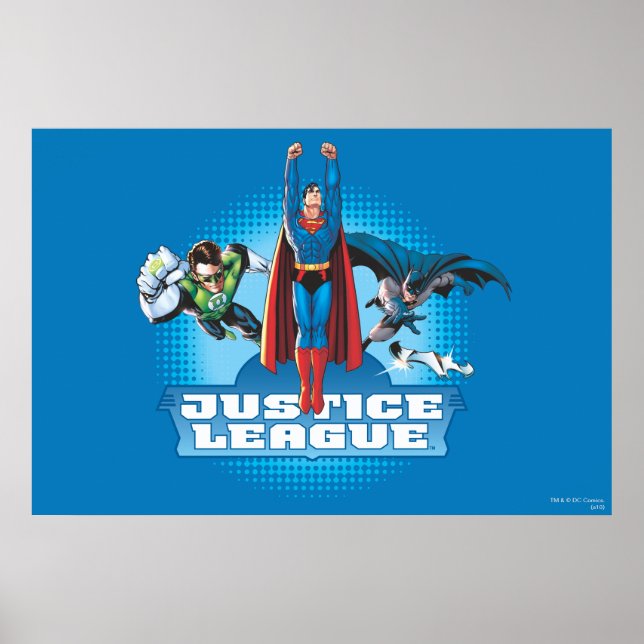 Poster Trio de puissance de la Ligue de la Justice (Devant)