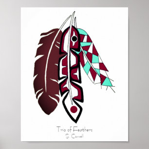Poster Trio of Feathers Original Art
