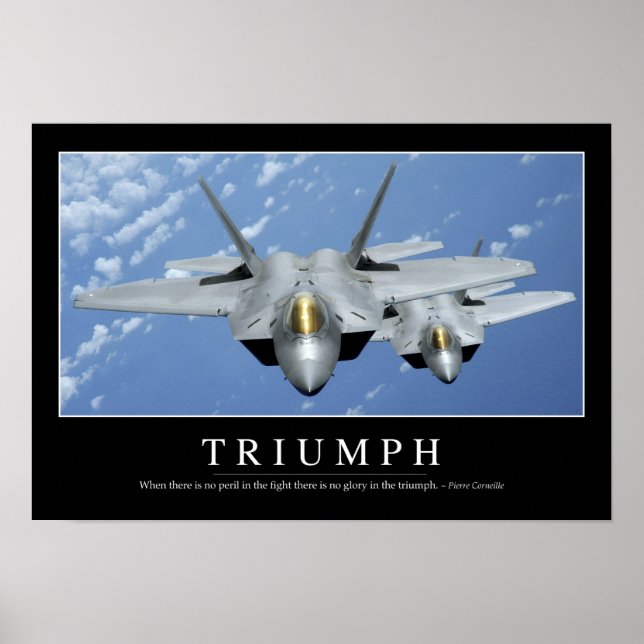 Poster Triomphe : Citation Inspirationnelle 2 (Devant)