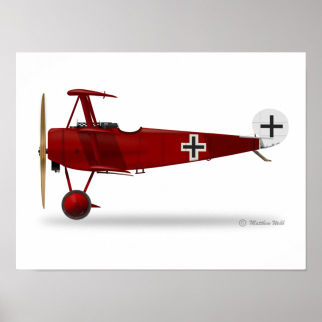 Poster Triplan Fokker DR1 (Devant)