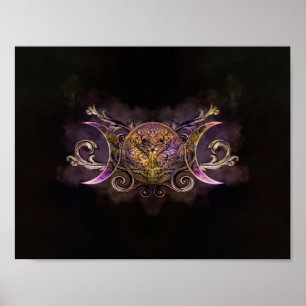 Poster Triple Moon - Déesse Triple - Minuit