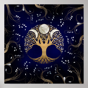 Poster Triple Moon - Tree of life Ornament
