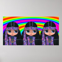 Poster Triple Paisley Hippies