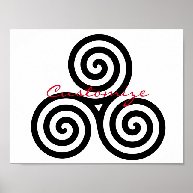 Poster Triple spirale noire Thunder_Cove (Devant)