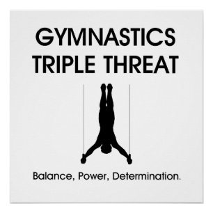 Poster Triple SUPÉRIEUR de gymnastique