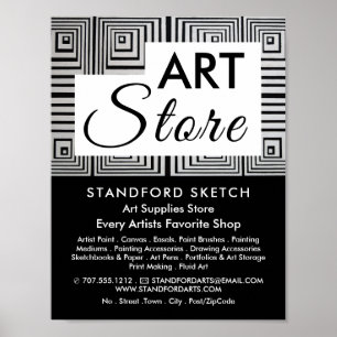 Poster Trippy Maze Carrés, Boutique de fournitures d'art