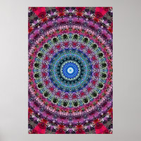 Poster Trippy : Oeuvre Psychédélique Radiale