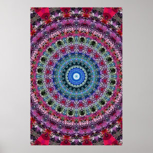 Poster Trippy : Oeuvre Psychédélique Radiale